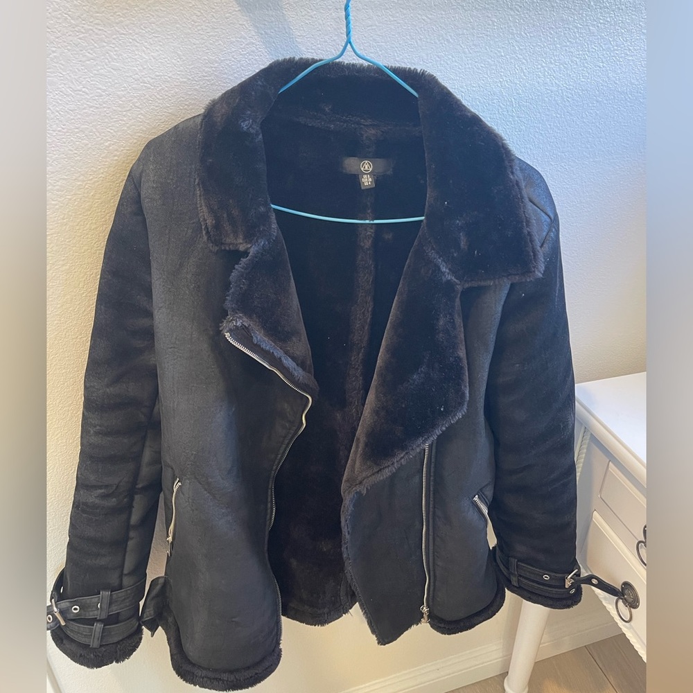 Faux leather jacket